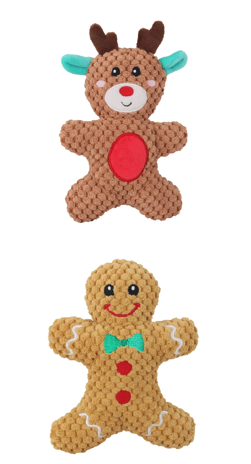 Plush Christmas Dog Toy -  Click Save