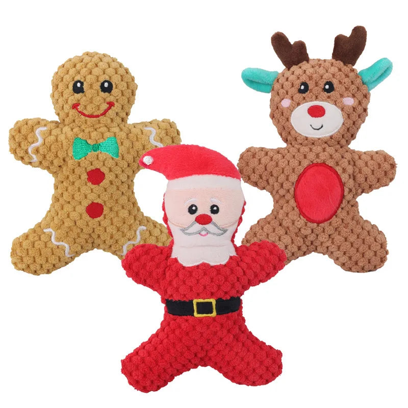 Plush Christmas Dog Toy -  Click Save
