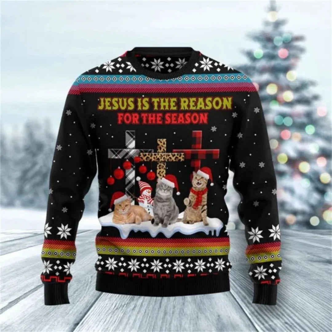 Snowflake Christmas Sweatshirt -  Click Save