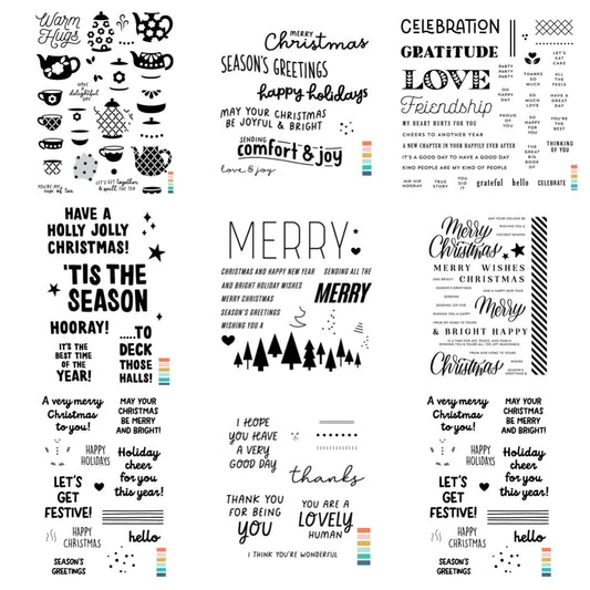 Christmas Greetings Stamps -  Click Save