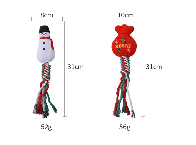 Festive Plush Chew Toy -  Click Save