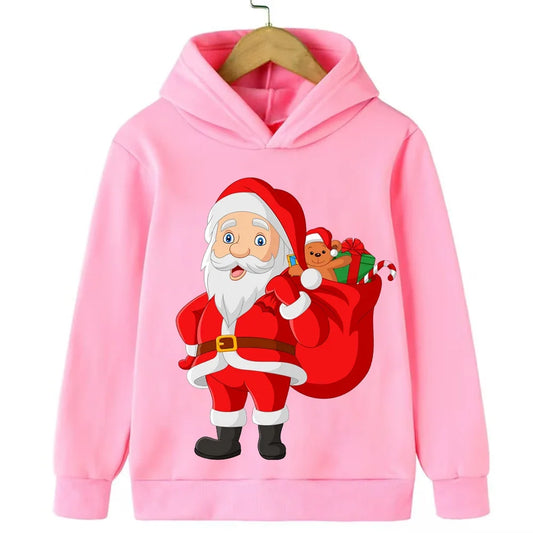 Cartoon Santa Christmas Hoodie -  Click Save