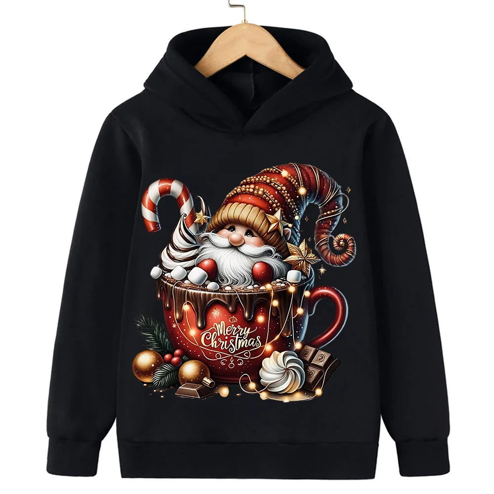 Cartoon Santa Christmas Hoodie -  Click Save