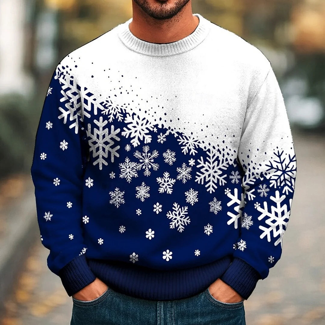 Snowflake Christmas Sweatshirt -  Click Save