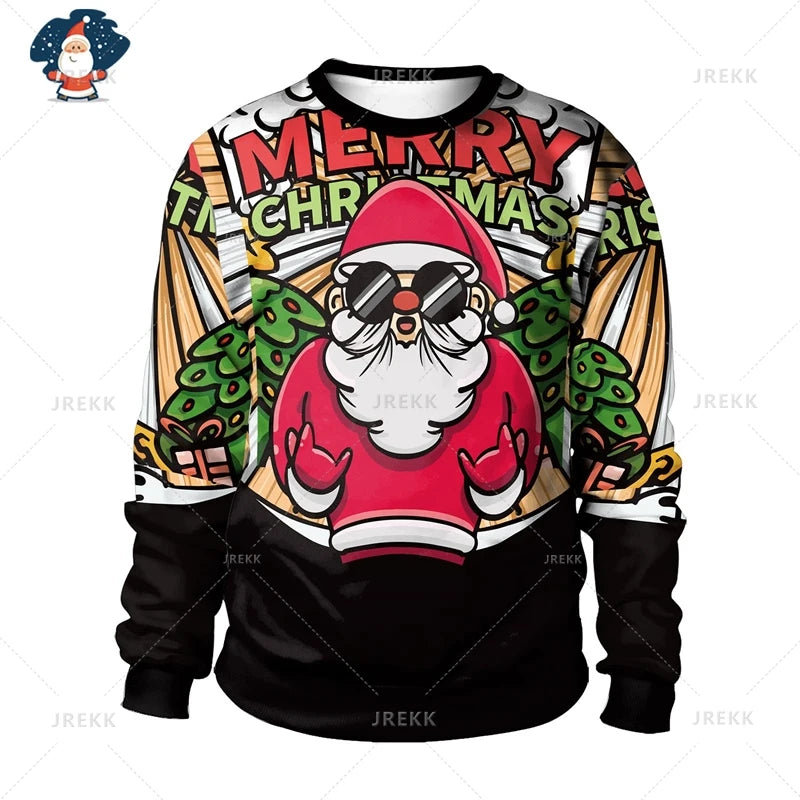 Ugly Christmas Sweatshirt -  Click Save
