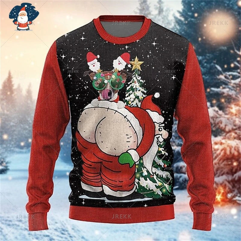 Ugly Christmas Sweatshirt -  Click Save