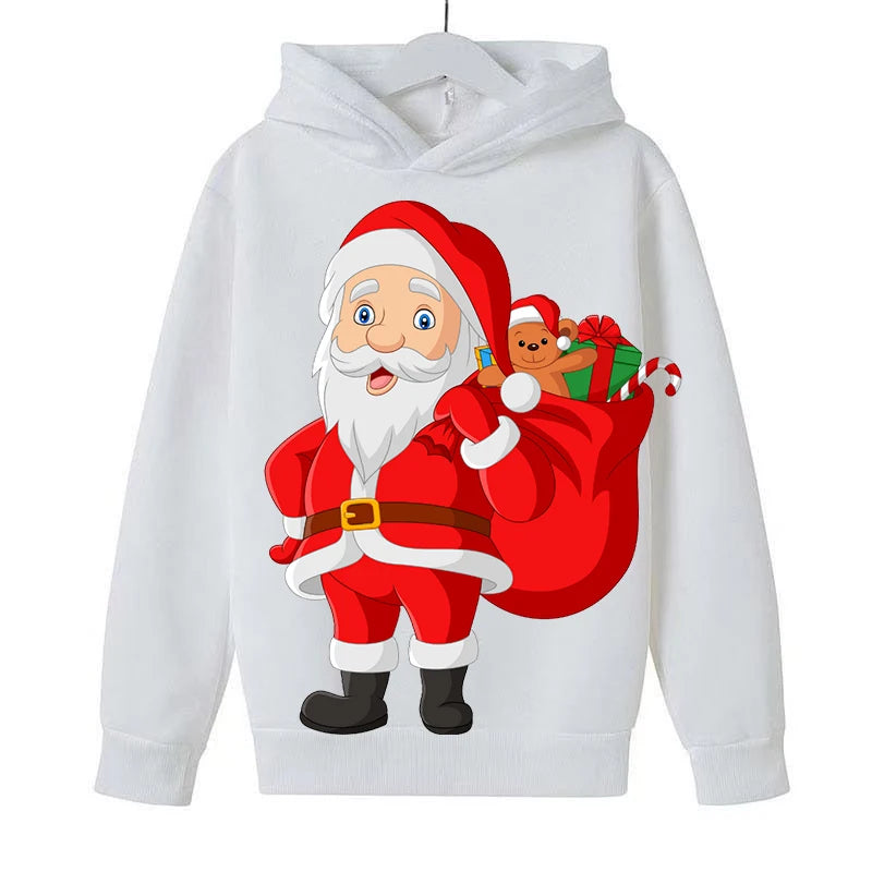 Cartoon Santa Christmas Hoodie -  Click Save