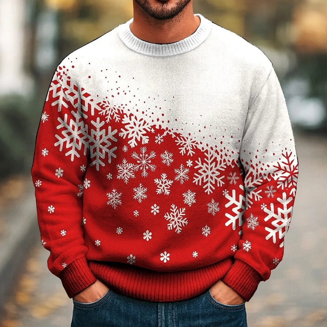 Snowflake Christmas Sweatshirt -  Click Save