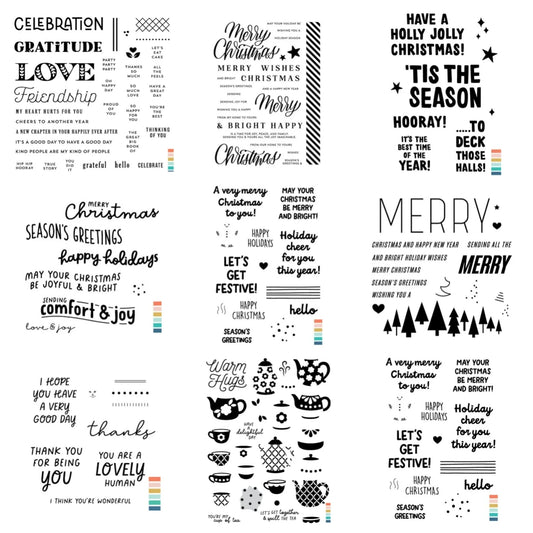 Christmas Greetings Stamps -  Click Save