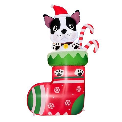 Christmas Inflatable Dog Decor -  Click Save