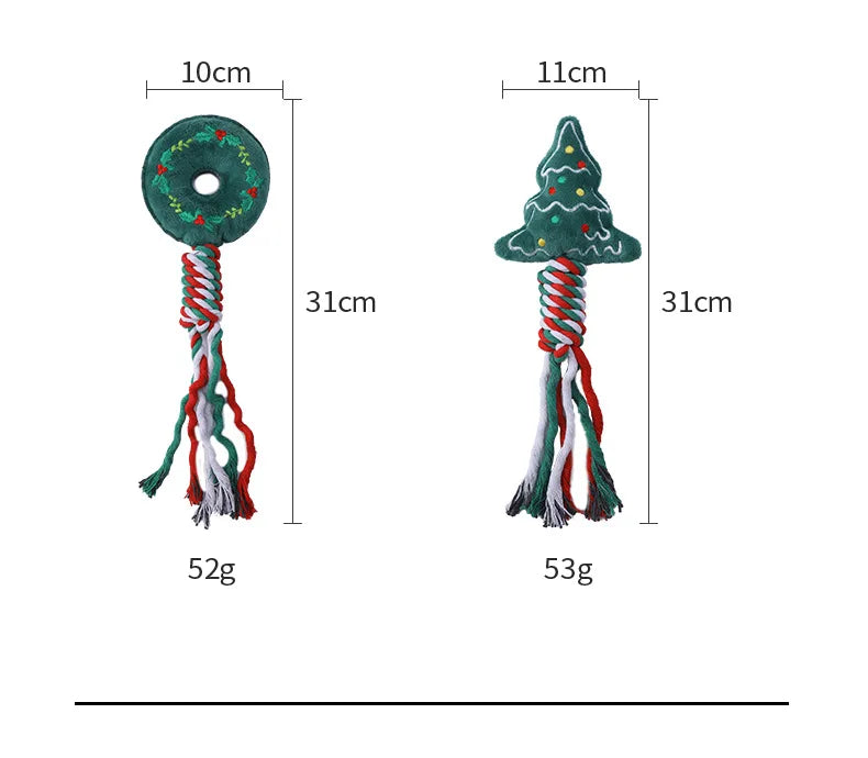 Festive Plush Chew Toy -  Click Save