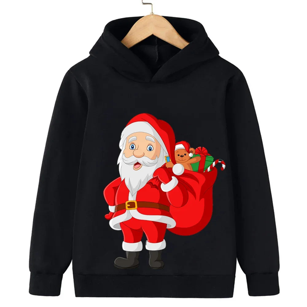 Cartoon Santa Christmas Hoodie -  Click Save