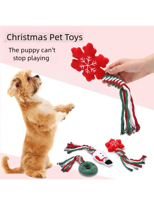 Festive Plush Chew Toy -  Click Save