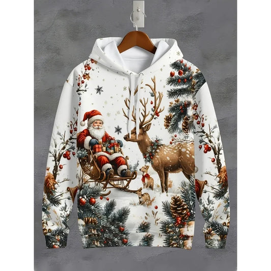 Cartoon Christmas Hoodie -  Click Save