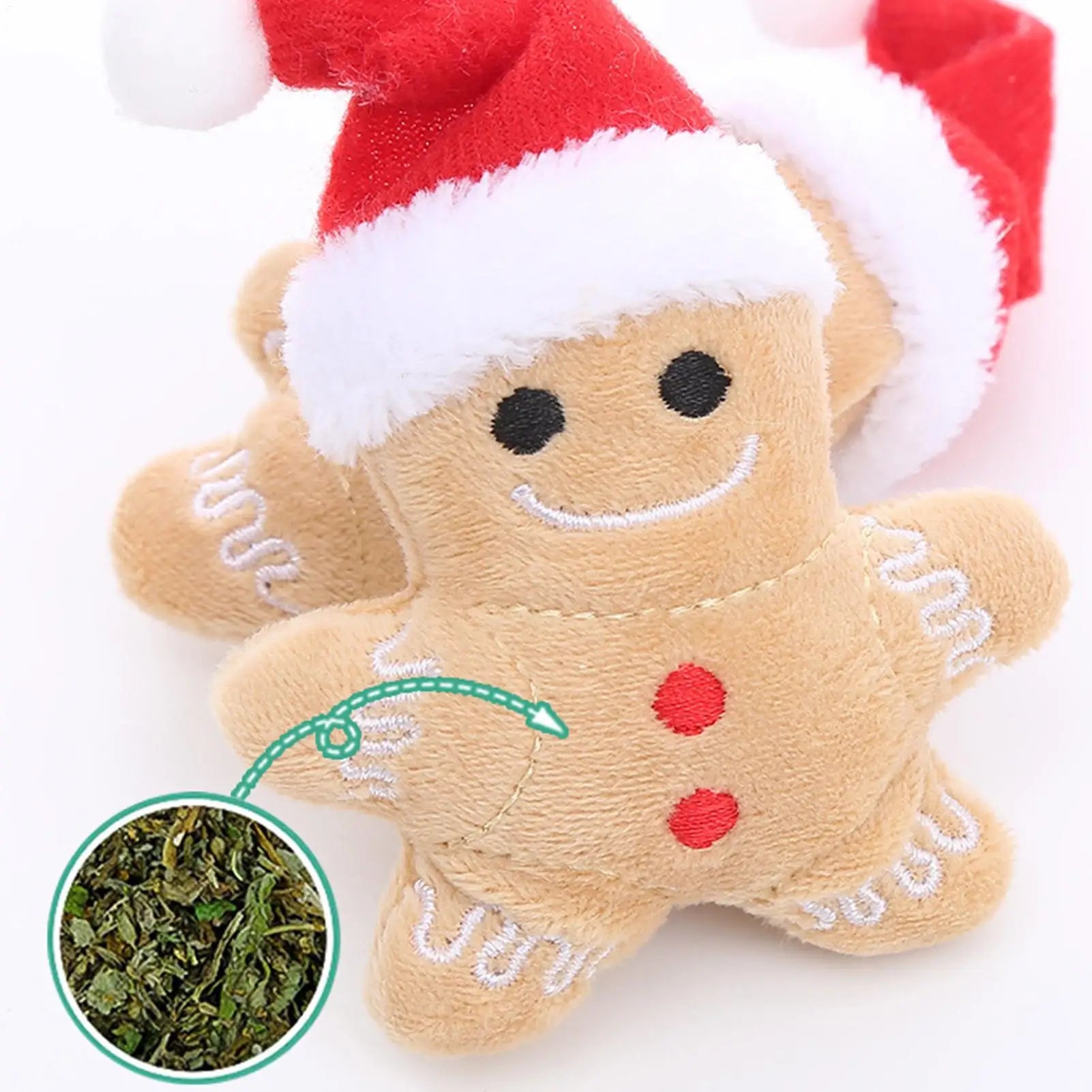 Christmas Gingerbread Cat Toy -  Click Save