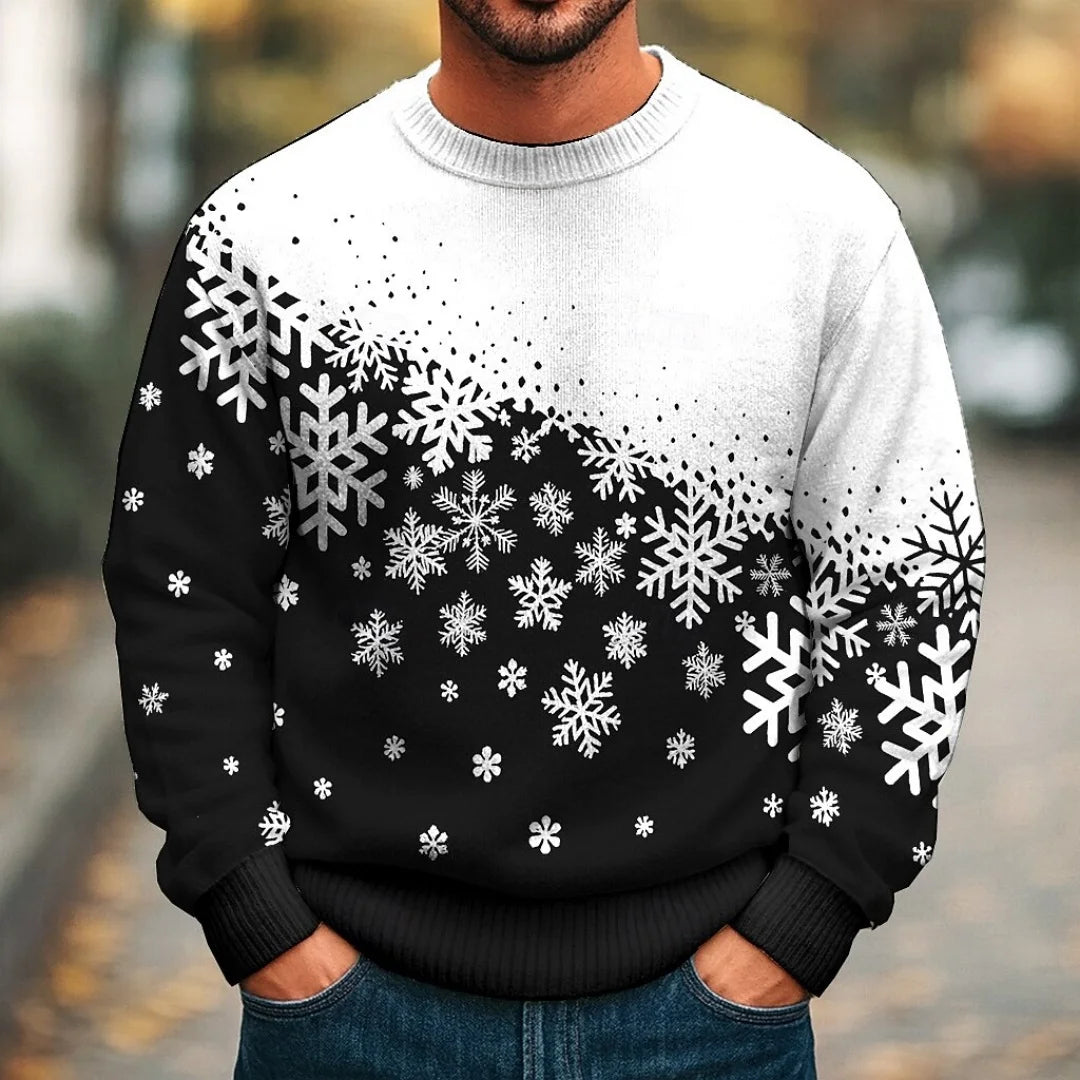 Snowflake Christmas Sweatshirt -  Click Save