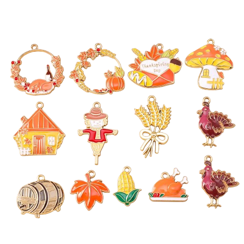 Thanksgiving Charm Pendants -  Click Save