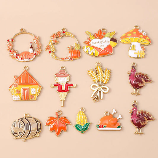 Thanksgiving Charm Pendants -  Click Save