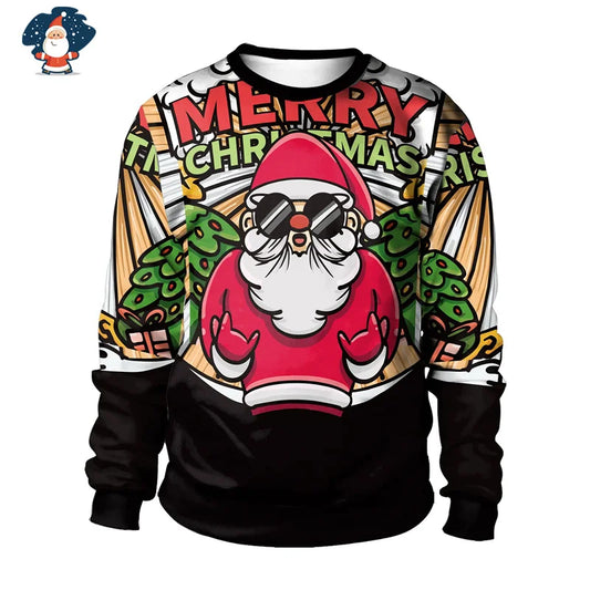 Ugly Christmas Sweatshirt -  Click Save