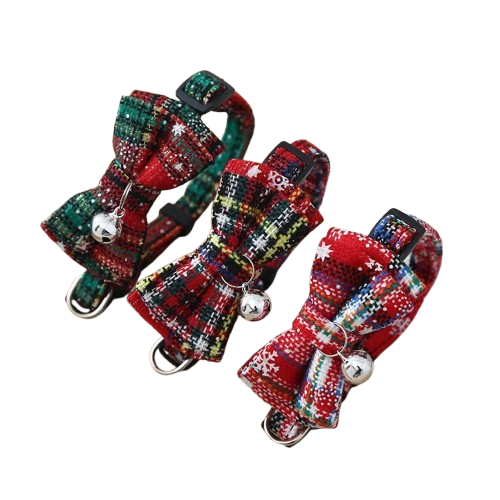Festive Pet Bow Collar -  Click Save