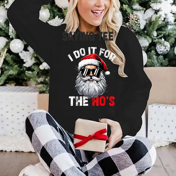 Funny Santa Sweatshirt -  Click Save